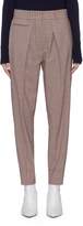 Thumbnail for your product : Cédric Charlier Pleated check plaid virgin wool blend pants
