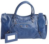 Thumbnail for your product : Balenciaga blue cobalt leather large 'Giant 12' bag