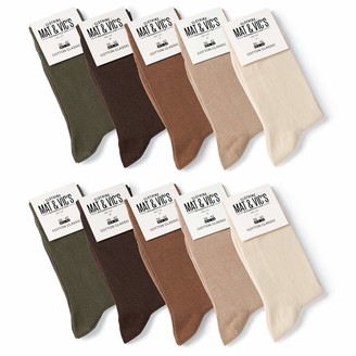 Mens Socks 5 Pair Pack by Mat & Vic's Cotton Classic Comfortable Breathable UK / 