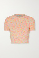 Thumbnail for your product : Alice + Olivia Ciara Cropped Cotton-blend Sweater