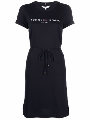 Tommy Hilfiger logo-embroidered T-shirt dress - ShopStyle