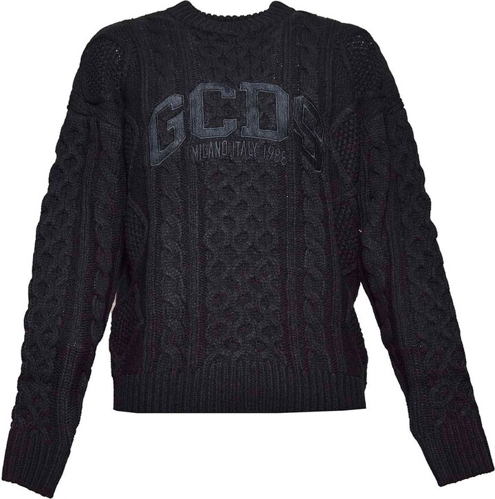 GCDS Logo Braids Knitted Jumper