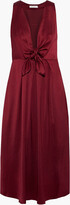Thumbnail for your product : Joie Kataniya Knotted Pleated Satin Midi Dress