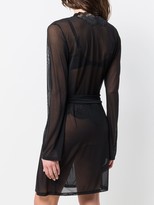 Thumbnail for your product : Myla Beaty Street lace-trim sheer robe