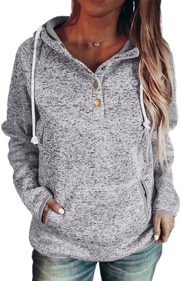 button sweatshirt womens