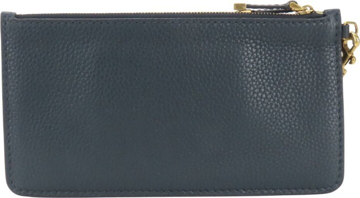 Christian Dior Navy Leather Clutch Bag Pouch (Pre-Owned)