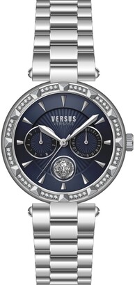 Versus Versace Versus by Versace Women's Sertie Silver-tone Stainless Steel Bracelet Watch 36mm