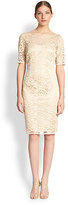 Thumbnail for your product : Laundry by Shelli Segal Metallic Embroidered Lace Dress