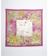 Thumbnail for your product : Ferragamo pink flamingo printed silk scarf