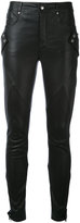 Alexander McQueen - skinny biker trousers - women - coton/Peau d'agneau/Spandex/Elasthanne - 42