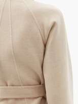 Thumbnail for your product : Chloé Leather-trimmed Wool-blend Felt Coat - Cream
