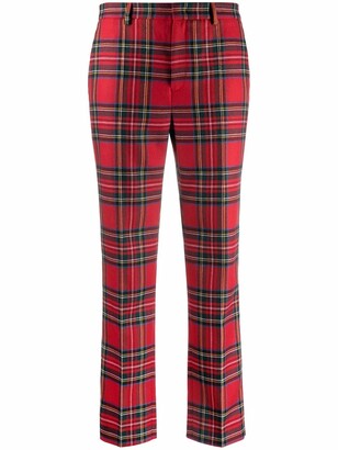 RED Valentino Tartan Cropped Tailored Trousers