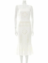 Thumbnail for your product : Dolce & Gabbana Square Neckline Midi Length Dress White