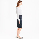 Thumbnail for your product : J.Crew Petite asymmetrical zip pencil skirt in houndstooth