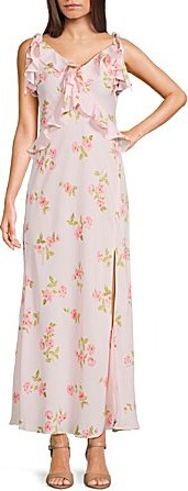 B. Darlin Floral Printed Ruffle Detailed Maxi Dress