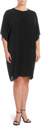Vince Camuto Women's Dolman-Sleeve Dress - Rich Black, Size 1x (14-16)