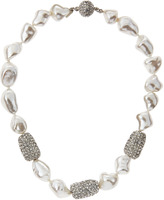 Thumbnail for your product : Kenneth Jay Lane Pearly Beaded & Pavé Crystal Collar Necklace