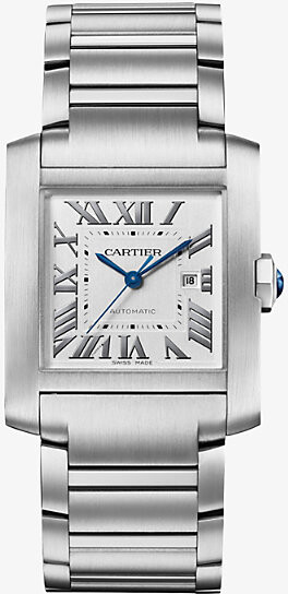 Crwsta0067 Tank Française Large Stainless-Steel Automatic Mechanical Watch 1 Size