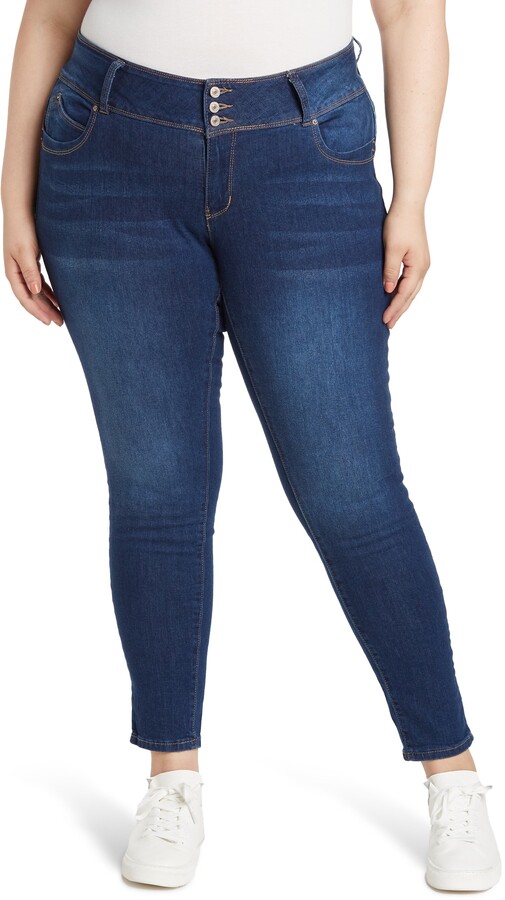 constant Proportional Set up the table Royalty For Me Repreve Three Button Skinny Jeans - ShopStyle Plus Size Denim