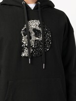 Thumbnail for your product : God's Masterful Children Crystal-Skull Drawstring Hoodie