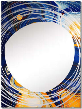 Fili - Abstract Liquid Ink Decorative Wall Mirror MIR137553
