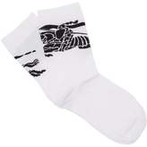 Thumbnail for your product : Burberry Equestrian Knight Intarsia Knit Socks - Mens - White