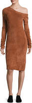 Thumbnail for your product : Helmut Lang Long-Sleeve Velveteen Sheath Dress