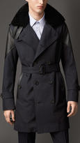 Thumbnail for your product : Burberry Cotton Gabardine Aviator Trench Coat