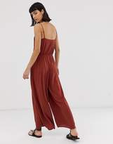 Thumbnail for your product : Weekday wide leg jumpsuit in rust