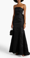 Thumbnail for your product : Carolina Herrera Strapless bow-embellished silk gown