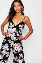 Thumbnail for your product : boohoo Floral Wrap Around Jumpsuit