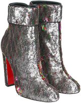 Thumbnail for your product : Christian Louboutin Moulamax Silver Multi Paillettes Ankle Boots