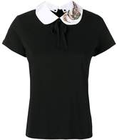 Thumbnail for your product : RED Valentino embellished collar polo top