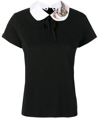 RED Valentino embellished collar polo top