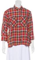 Thumbnail for your product : Boy By Band Of Outsiders Plaid Button-Up Top Orange Plaid Button-Up Top