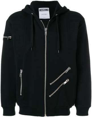 Moschino multi-zip hoodie