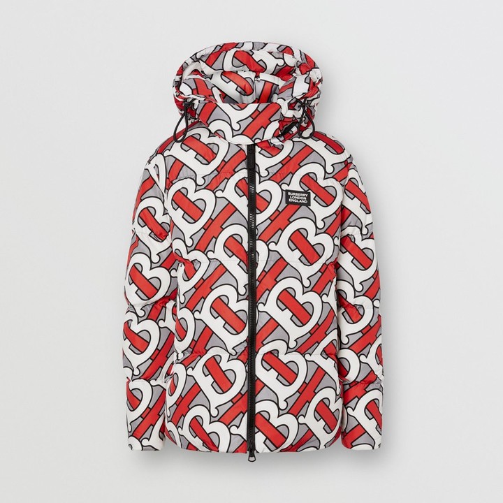 Burberry Monogram Print Puffer Jacket - ShopStyle Outerwear