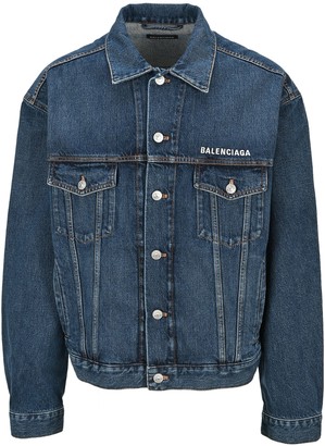 balenciaga denim jacket mens