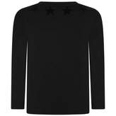Thumbnail for your product : Givenchy GivenchyBoys Black Long Sleeve Stars Top