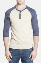 Thumbnail for your product : Alternative Apparel Alternative Trim Fit Heathered Raglan Henley