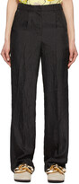 Thumbnail for your product : ANDERSSON BELL Black Crinkled Sierra Trousers