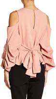 Thumbnail for your product : Boulevard Boulevard Cold Shoulder Bubble Sleeve Top