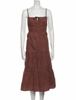Thumbnail for your product : Faithfull The Brand Polka Dot Print Knee-Length Dress Brown