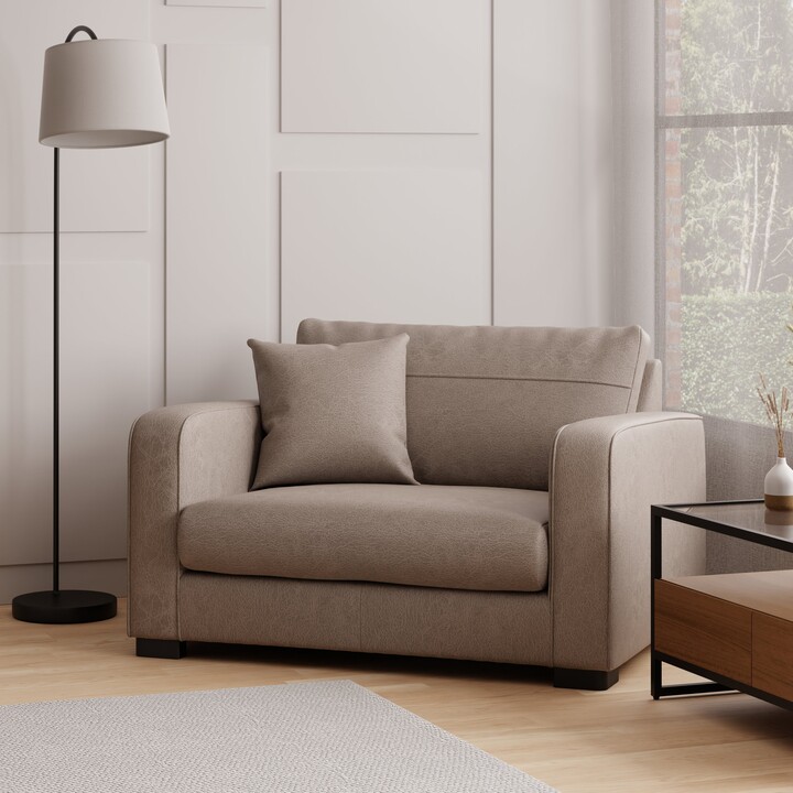 Dunelm Carson Antique Faux Leather Snuggle Chair Brown ShopStyle