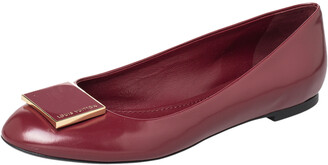 Academy leather flats Louis Vuitton Burgundy size 39.5 EU in Leather -  32241933