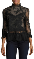 Thumbnail for your product : Tracy Reese Victorian 3/4 Sleeve Lace Top