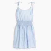 Thumbnail for your product : J.Crew Striped smocked-waist dress with tie shoulders