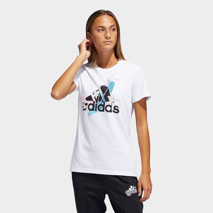 white adidas top