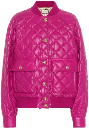 gucci purple bomber jacket