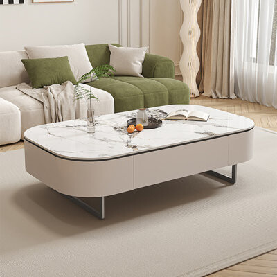 The Invincibles home Modern simple rectangular rock plate coffee table